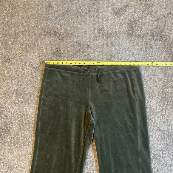 Green Velour Zip Up Hoodie and Pants Set Hoodie 3X Pants XXL Lounge Wear - Picture 14 of 16